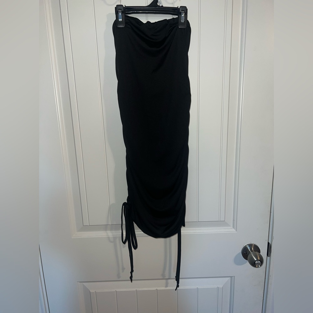 Black Polyester Blend Top